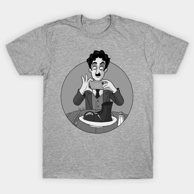 Charlie Chaplin Foodstagram T-Shirt by DaneDav